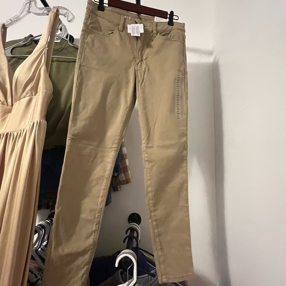 American Eagle Outfitters Skinny Pants in Tan